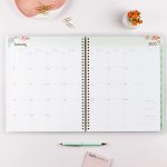 Blue Sky 2022 Weekly & Monthly Planner, 8.5" x 11", Frosted Flexible Cover, Wirebound, Laurel (135842) - Image 3